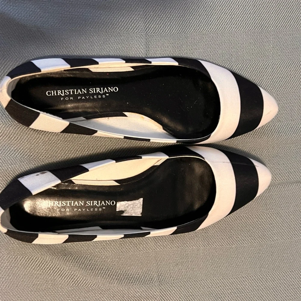 Size 7 Christian Siriano black and white shoes - Picture 1 of 2